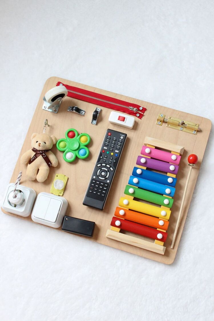 Montessori Aktivite Oyun Tahtası 40x30 cm (Kargo Bedava)