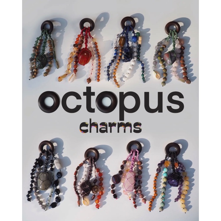 OCTOPUS CHARMS - Doğal Taşlı Çanta Süsü
