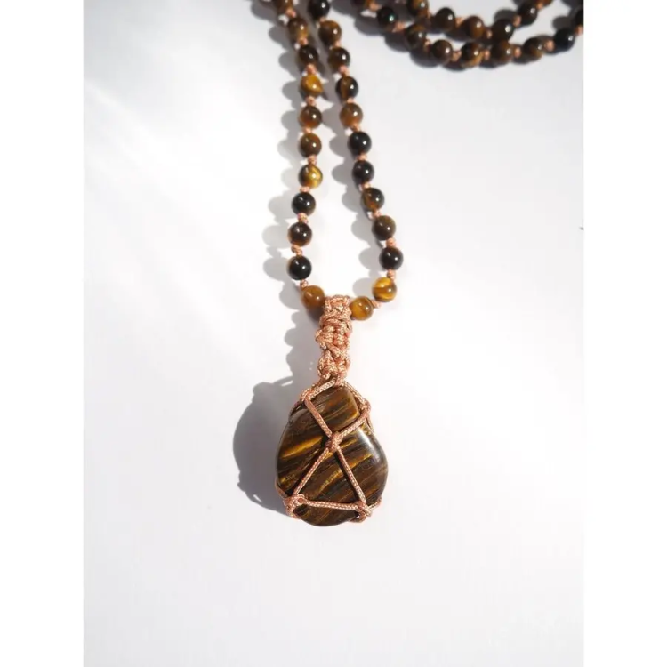 GOLDEN EYE MALA - Doğal Taşlı Meditasyon Tespihi