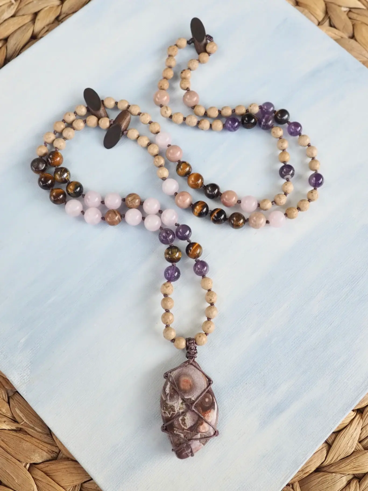 MOKAİT MALA - Doğal Taşlı Meditasyon Tespihi