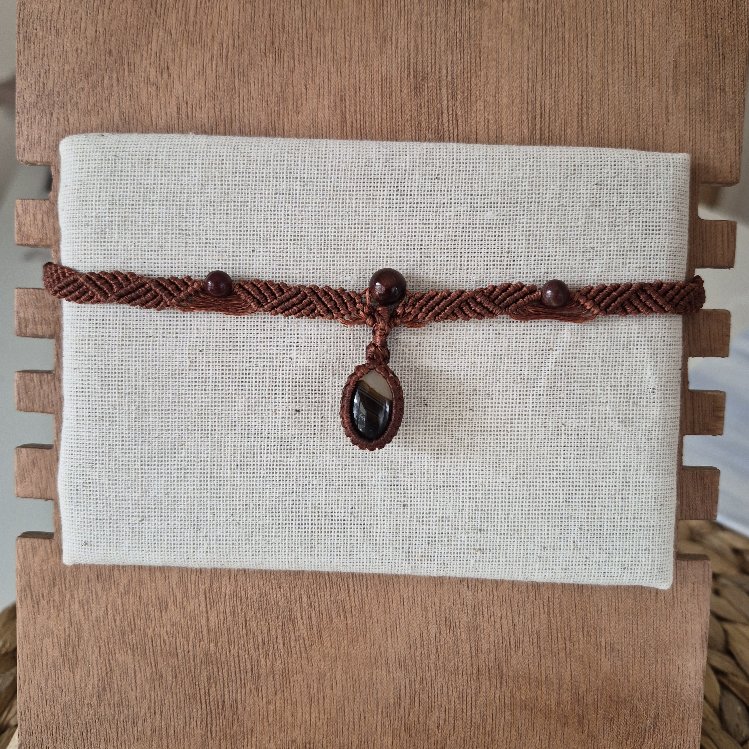 KIZIL SERİSİ AKİK CHOKER - Doğal Taşlı Kolye