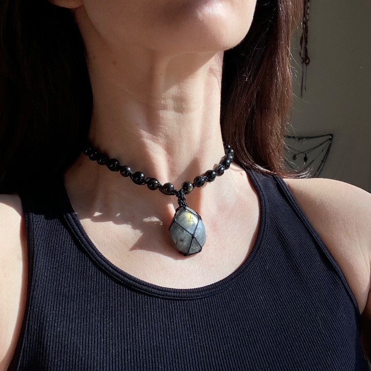 LABRADORİT CHOKER - Doğal Taşlı Kolye