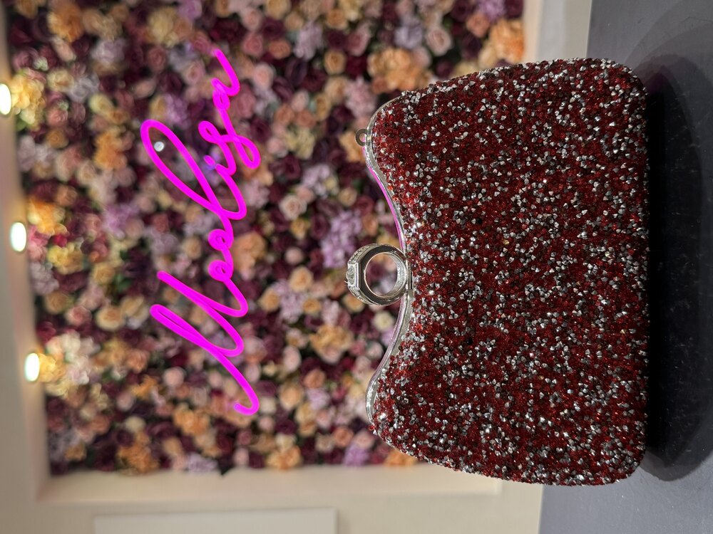 Taşlı cluth çanta