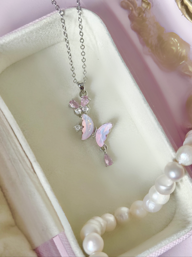 Blush butterfly kolye | çelik