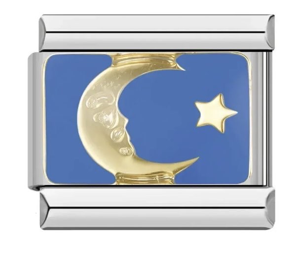 Moon star charm