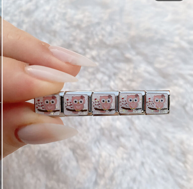 Pembe baykuş charm (adet)