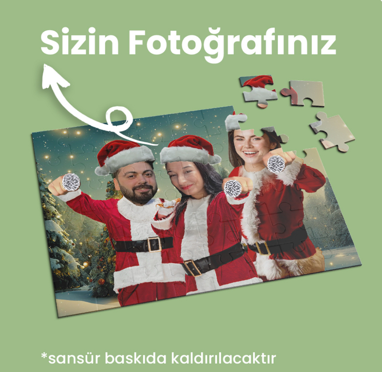 3 Kişilik Yılbaşı Nah Puzzle (A4 99 Parça)