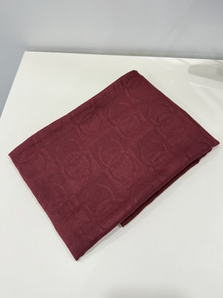 Cc Desen Pamuk Şal ( Bordo )