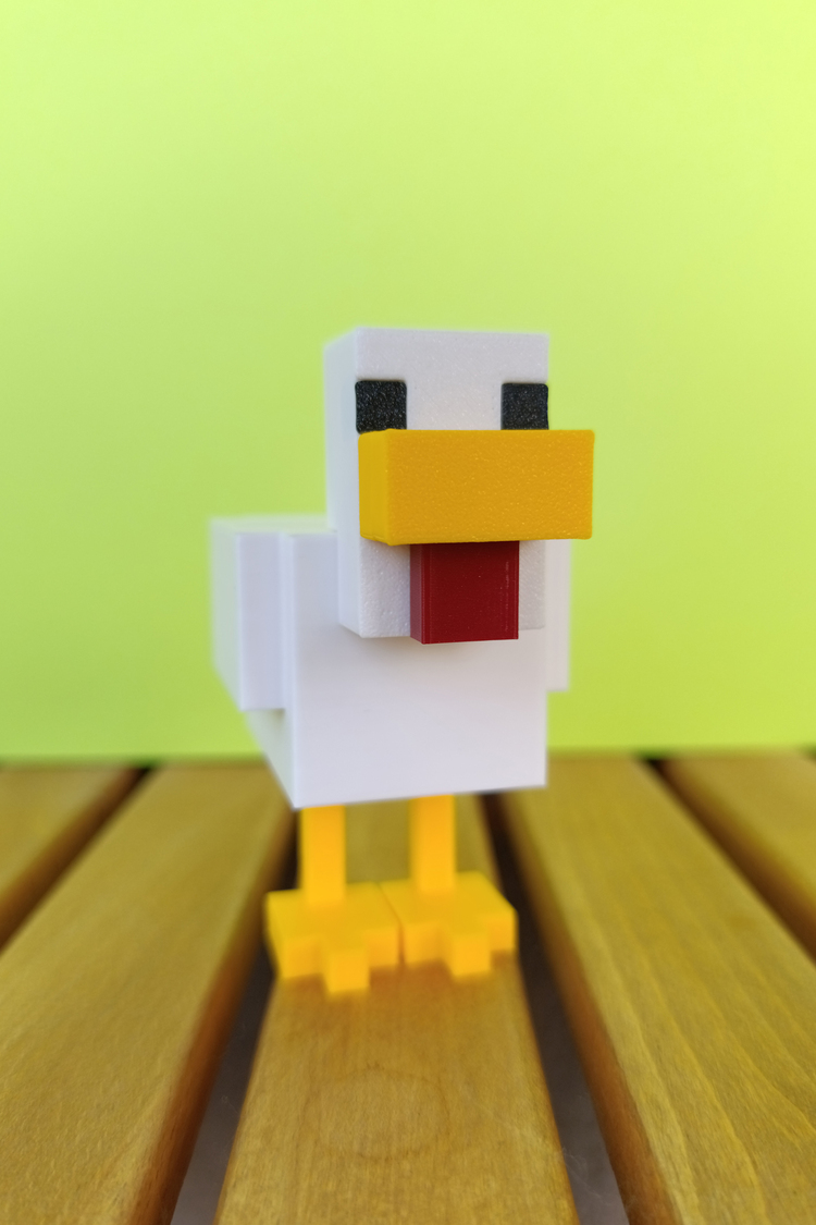 Minecraft Tavuk Figürü – 9 cm, Koleksiyonluk & Hediyelik - Piksel Stil Dekor & Aksesuar