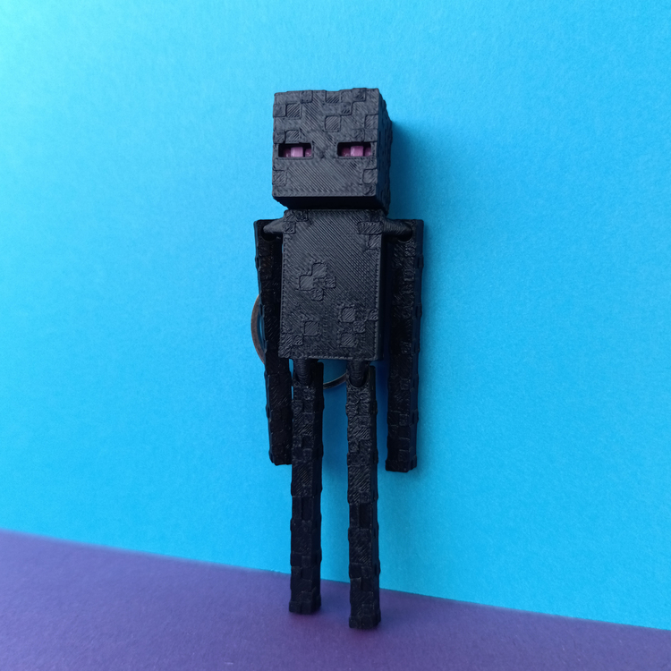 Minecraft Temalı Enderman Figür Anahtarlık, Koleksiyonluk ve Dekoratif