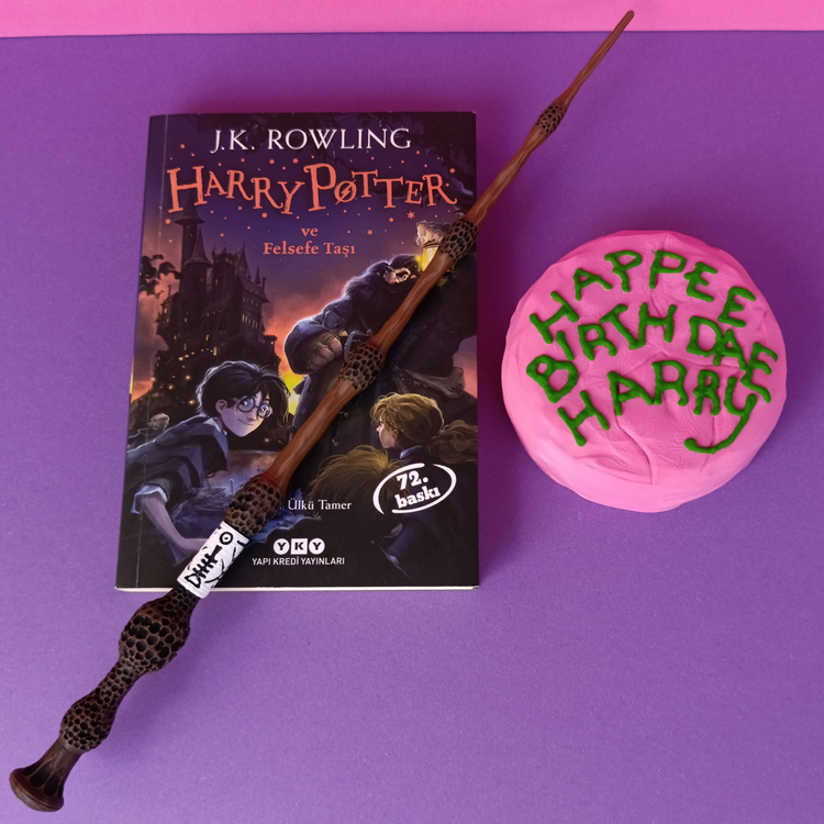 Harry Potter Hagrid Doğum Günü Pastası HAPPEE BIRTHDAE HARRY Saklama Kutulu