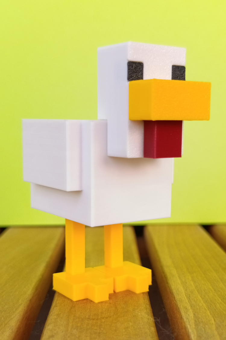 Minecraft Tavuk Figürü – 9 cm, Koleksiyonluk & Hediyelik - Piksel Stil Dekor & Aksesuar