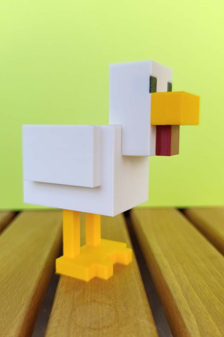Minecraft Tavuk Figürü – 9 cm, Koleksiyonluk & Hediyelik - Piksel Stil Dekor & Aksesuar