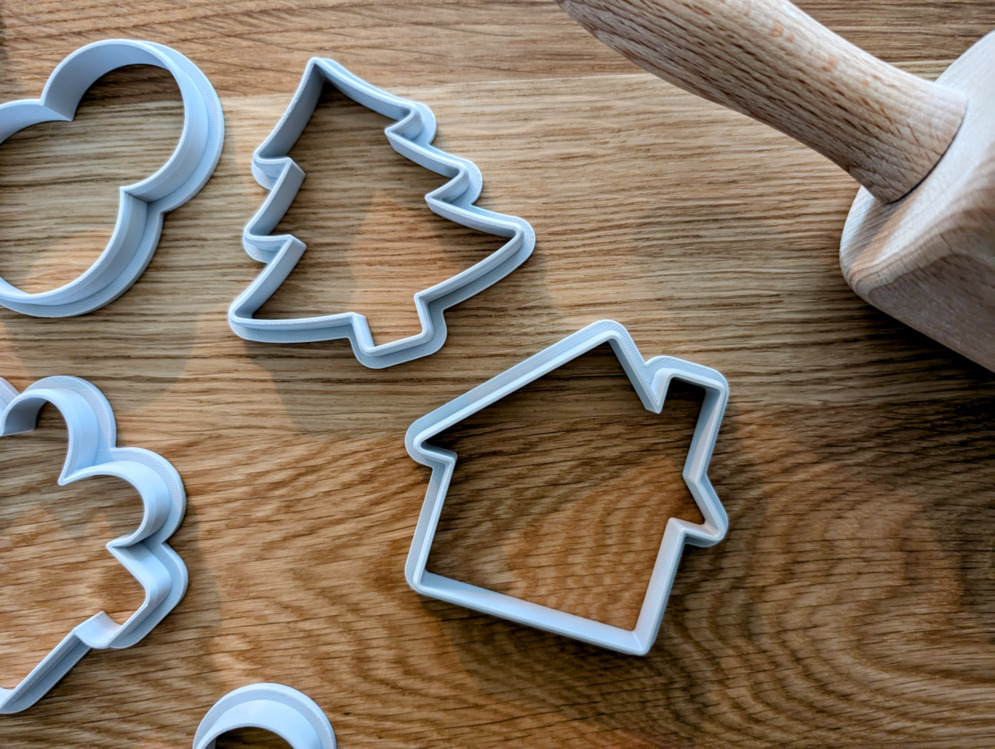 Yılbaşı Kurabiye Kalıbı Seti, 10’lu Yeni Yıl Şekilleri, Christmas Temalı Kurabiye Kalıbı