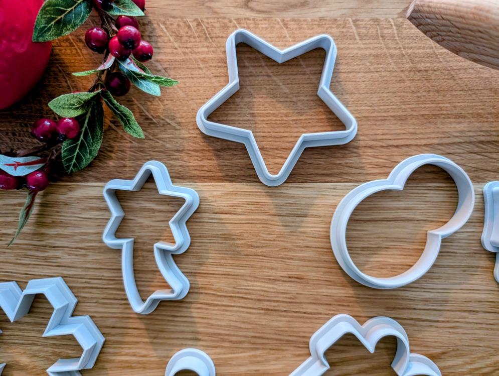 Yılbaşı Kurabiye Kalıbı Seti, 10’lu Yeni Yıl Şekilleri, Christmas Temalı Kurabiye Kalıbı