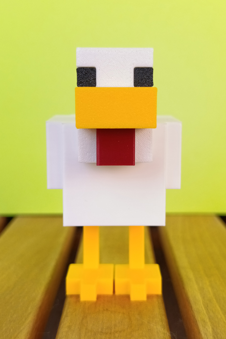 Minecraft Tavuk Figürü – 9 cm, Koleksiyonluk & Hediyelik - Piksel Stil Dekor & Aksesuar
