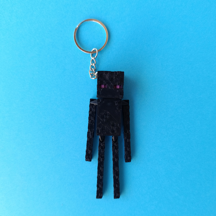 Minecraft Temalı Enderman Figür Anahtarlık, Koleksiyonluk ve Dekoratif