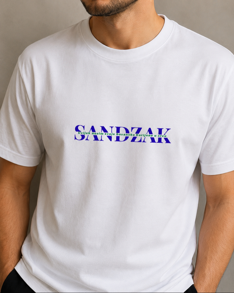 Sandzak Orta Yazılı T-Shirt Erkek