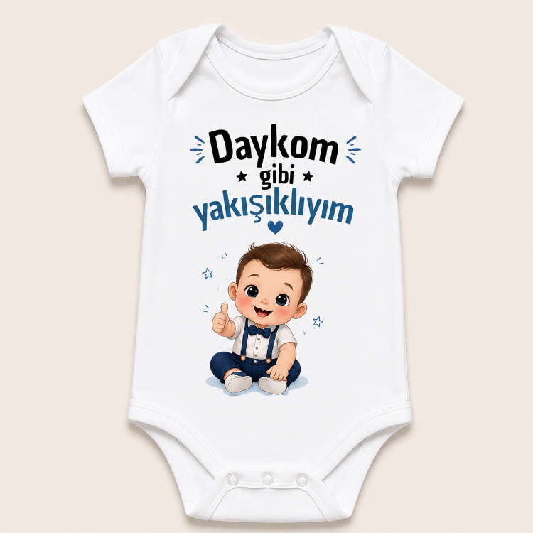 Daykom Gibi Yakışıklıyım Bebek Zıbın-Body