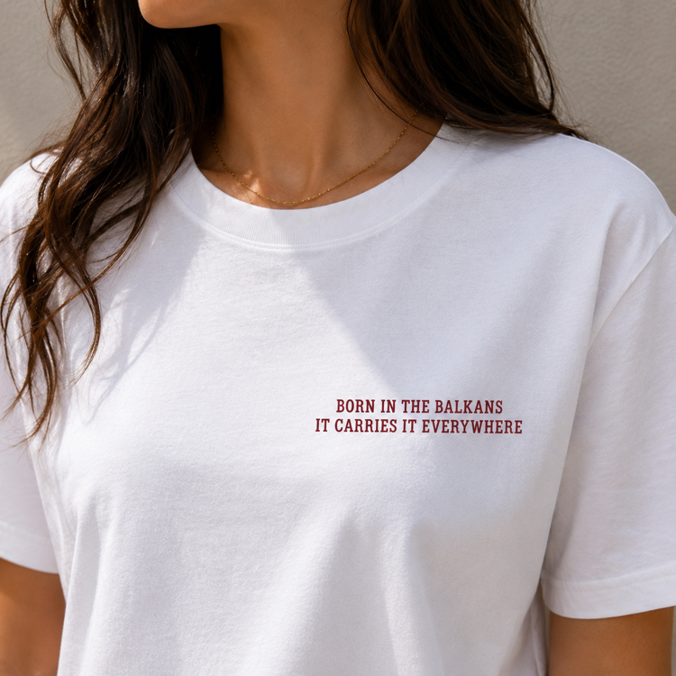Balkan Mood On T-Shirt Kadın Bordo