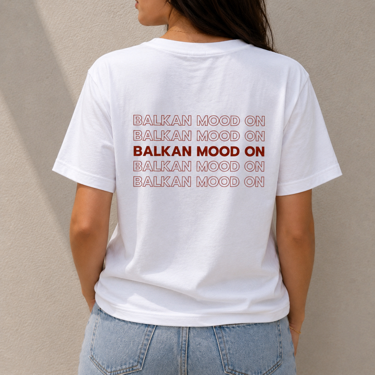 Balkan Mood On T-Shirt Kadın Bordo