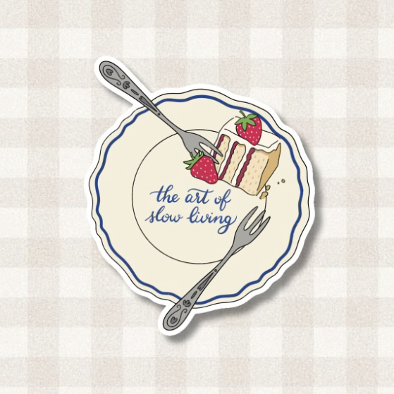 the art of slow living sticker