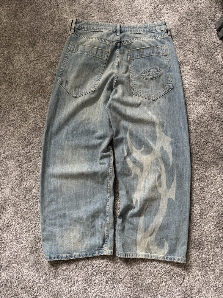 BDG JEANS AÇIK MAVİ BASKILI PANTOLON