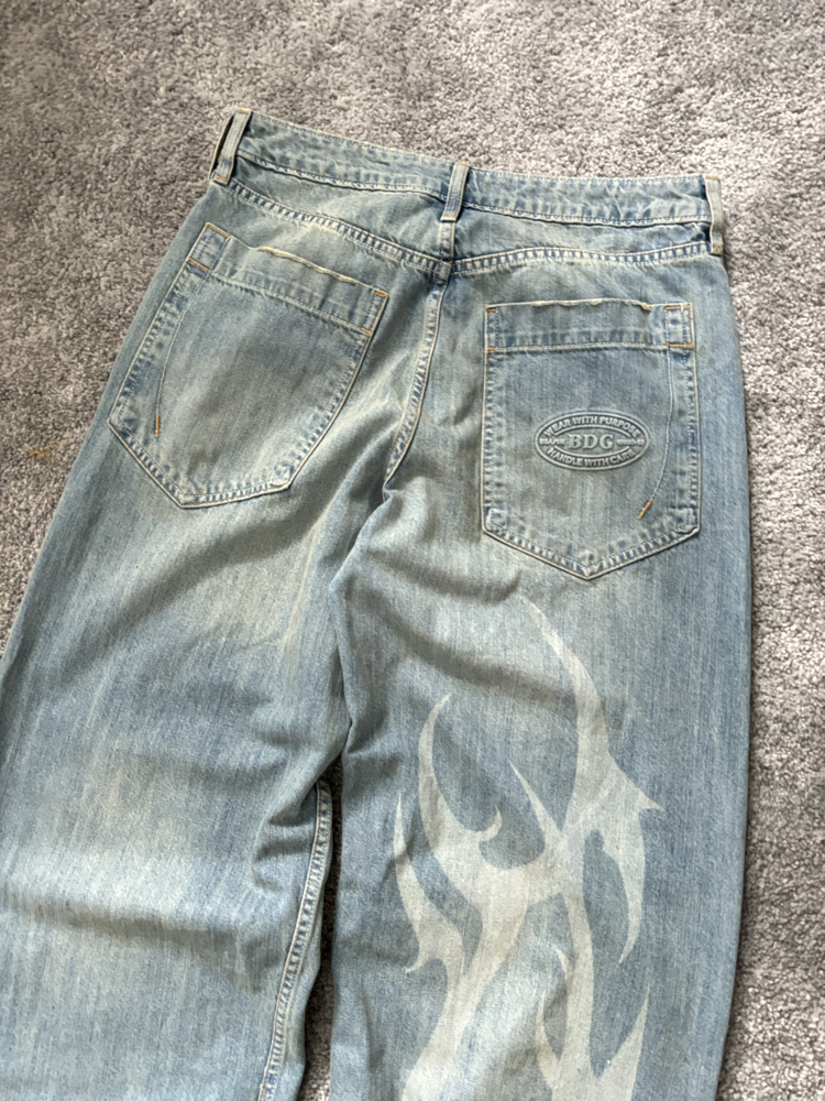 BDG JEANS AÇIK MAVİ BASKILI PANTOLON