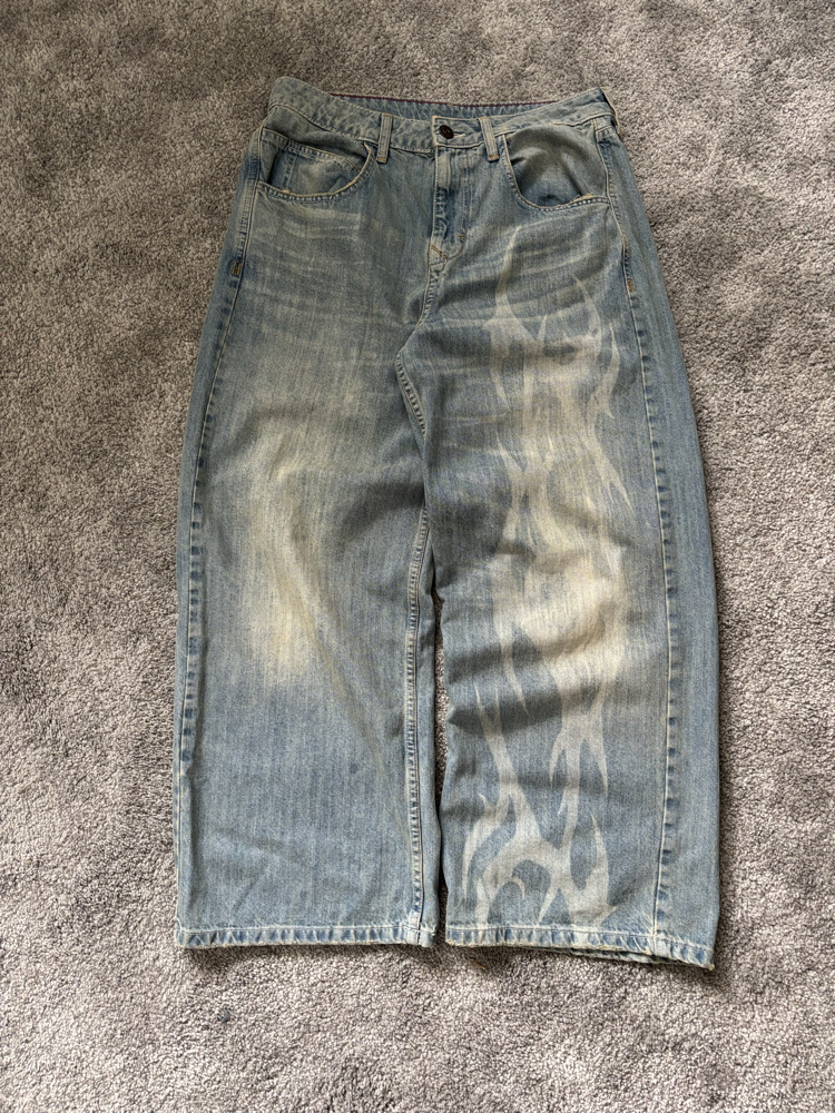 BDG JEANS AÇIK MAVİ BASKILI PANTOLON