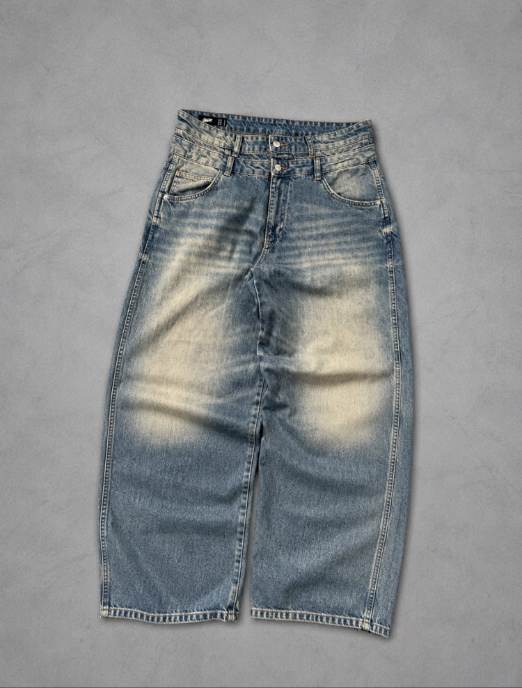 ÇİFT BEL DETAYLI BAGGY PANTOLON