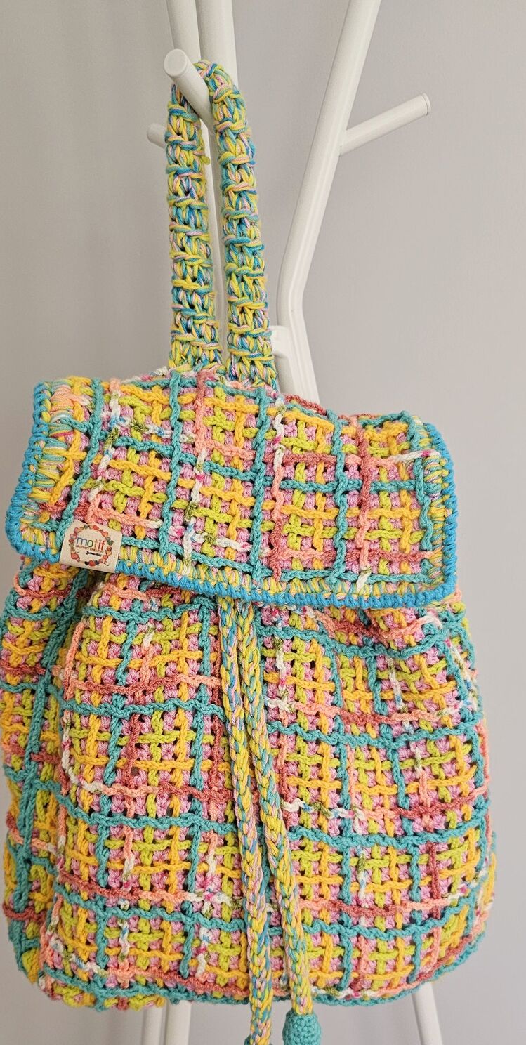 Renkli Motif Sırt Çantası 