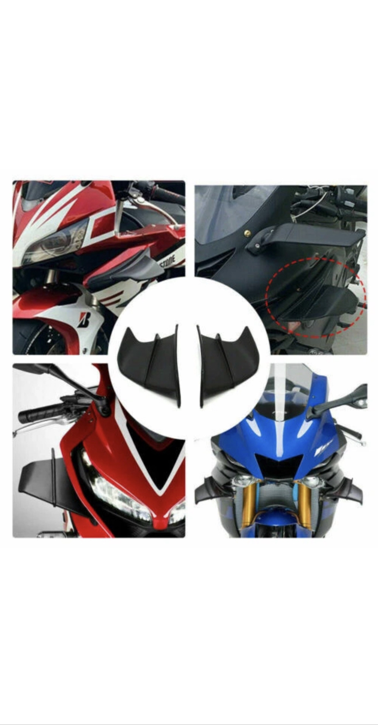 Motosiklet Yan kanat Winglet Universal