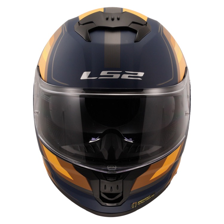 LS2 STREAM 2 VINTAGE MAT NAVY MAVİ-TURUNCU-KAHVERENGİ KASK