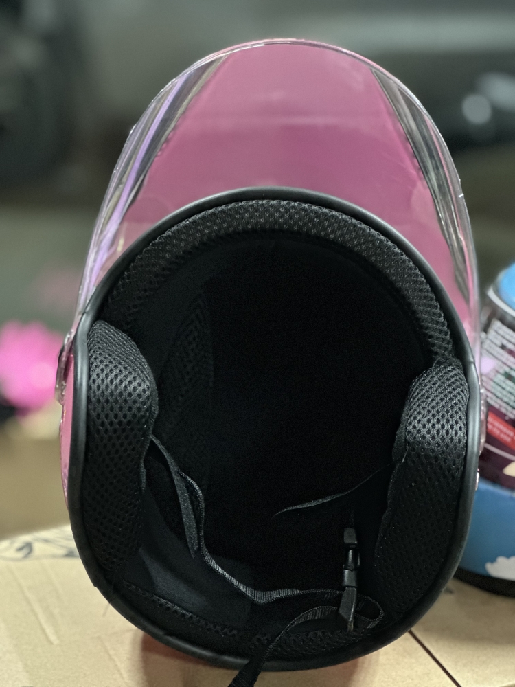 PEMBE ÇOCUK KASKI 7/12 YAŞ UYUMLU STANDART BEDEN / MOTOKASKK