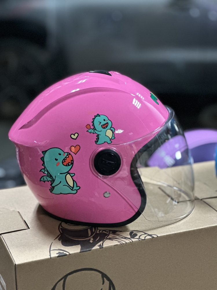 PEMBE ÇOCUK KASKI 7/12 YAŞ UYUMLU STANDART BEDEN / MOTOKASKK