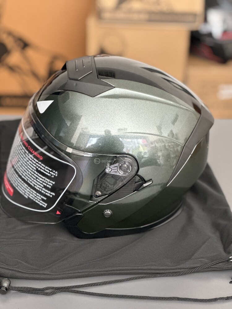 YARIM KASK (HAKİ) GÜNEŞ GÖZLÜKLÜ VE İNTERKOM UYUMLU / MOTOKASKK