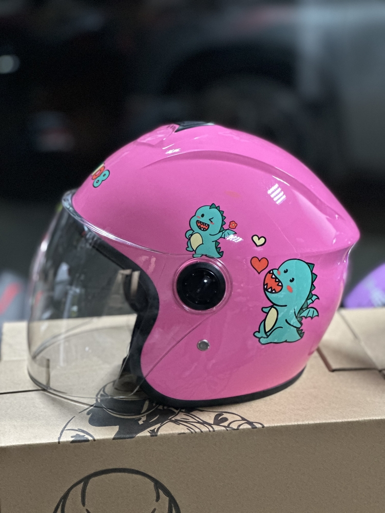 PEMBE ÇOCUK KASKI 7/12 YAŞ UYUMLU STANDART BEDEN / MOTOKASKK
