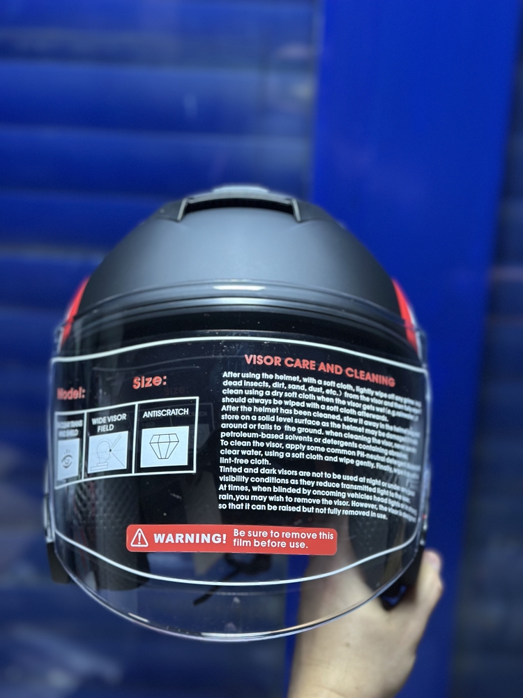 YARIM KASK ( MAT SİYAH ) GÜNEŞ GÖZLÜKLÜ VE İNTERKOM UYUMLU / MOTOKASKK