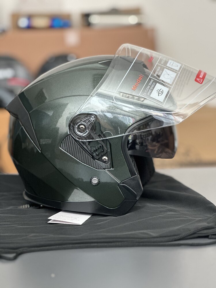 YARIM KASK (HAKİ) GÜNEŞ GÖZLÜKLÜ VE İNTERKOM UYUMLU / MOTOKASKK