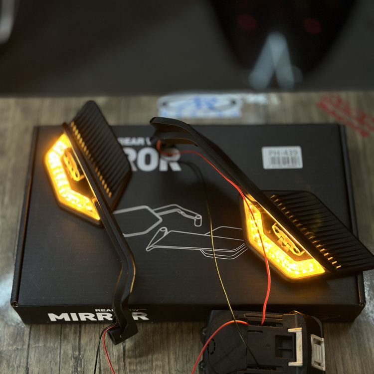 V2 Ledli Kanat Ayna Naked/Scooter Uyumlu