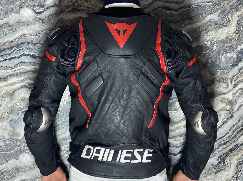 Dainese Kırmızı 4 Mevsim Deri, Kumaş Mont