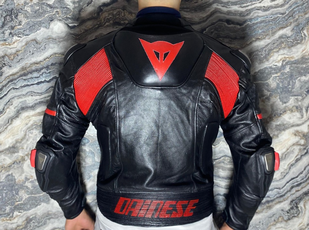 Dainese Kırmızı Deri 4 Mevsim Mont