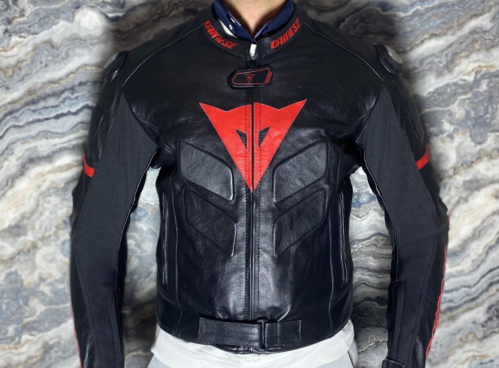 Dainese Kırmızı Deri 4 Mevsim Mont