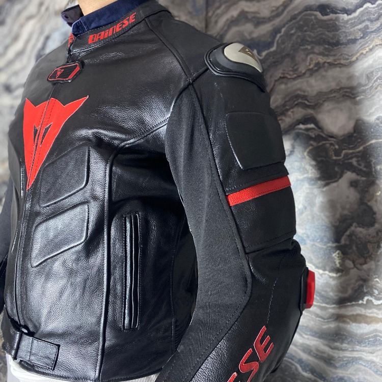 Dainese Kırmızı Deri 4 Mevsim Mont