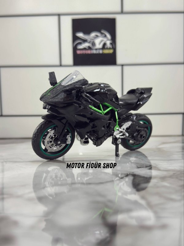 1:18 Kawasaki H2R Motosiklet Figürü (KUTULU)