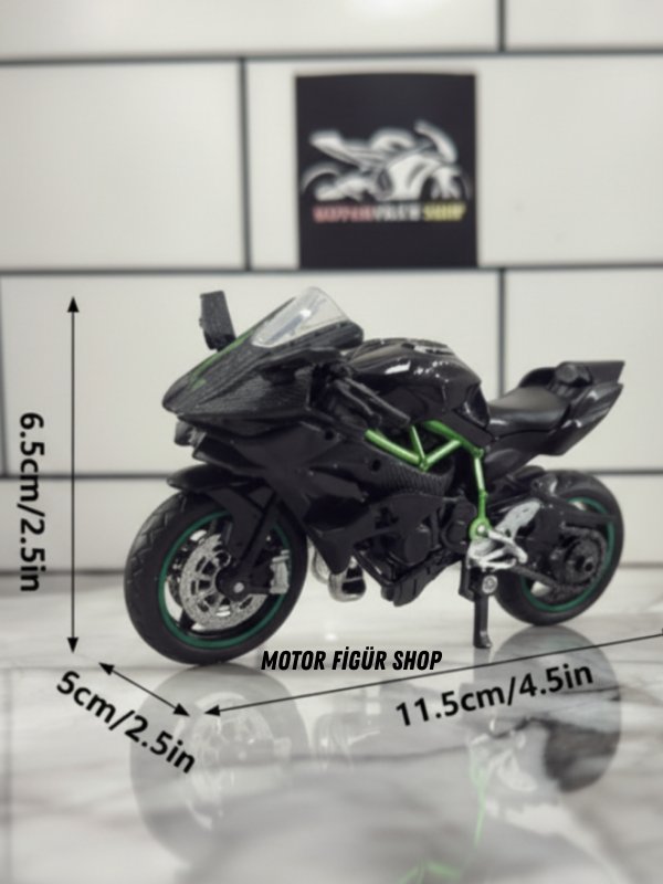 1:18 Kawasaki H2R Motosiklet Figürü (KUTULU)