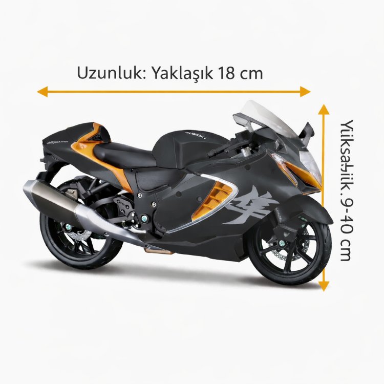 1:12 Suzuki Hayabusa 2022 Model Motosiklet Figürü