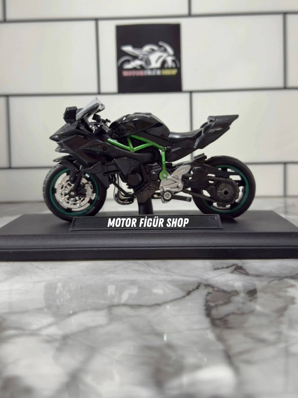 1:18 Kawasaki H2R Motosiklet Figürü (KUTULU)