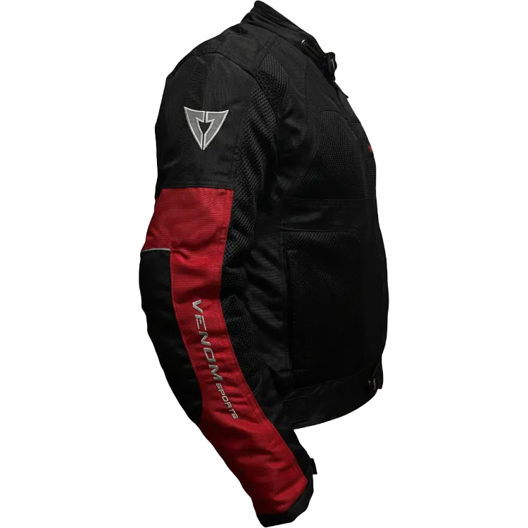 VENOM Dynamic - 4 Mevsim ERKEK Motosiklet Montu - Siyah/Kırmızı