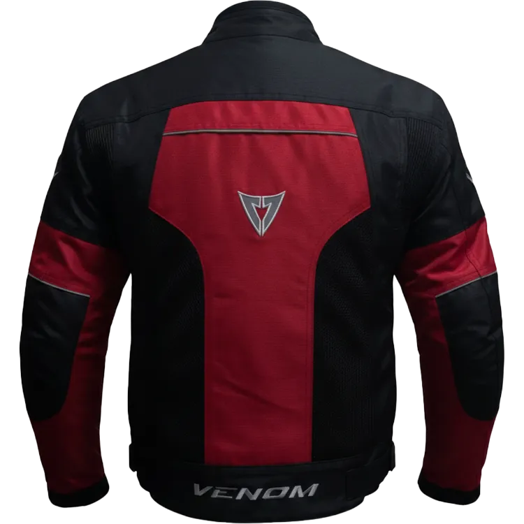 VENOM Dynamic - 4 Mevsim ERKEK Motosiklet Montu - Siyah/Kırmızı